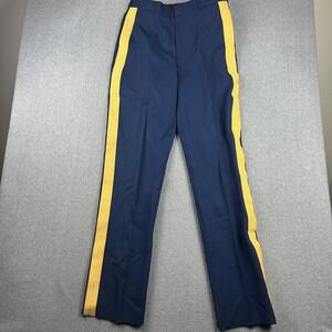 Marlow White Dress Pants Mens 34L Military Uniform Trousers Stripe Made in USA